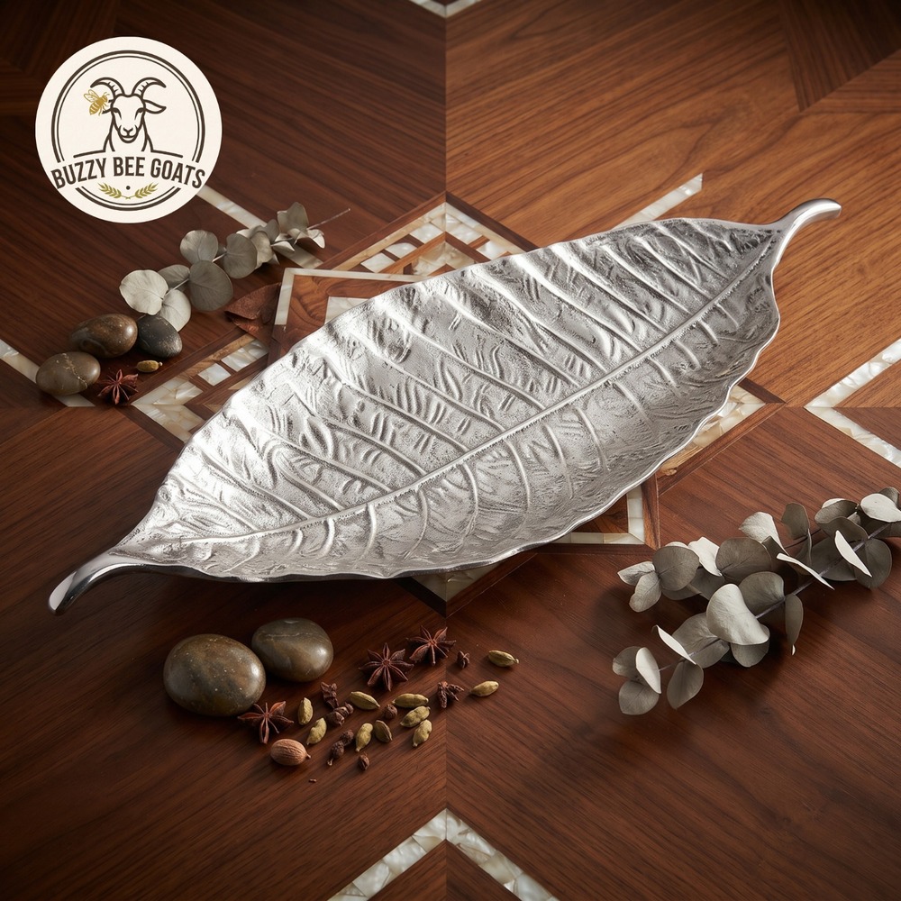 Martha Stewart Collection Aluminum Decorative Leaf Tray – Contemporary Home Deco